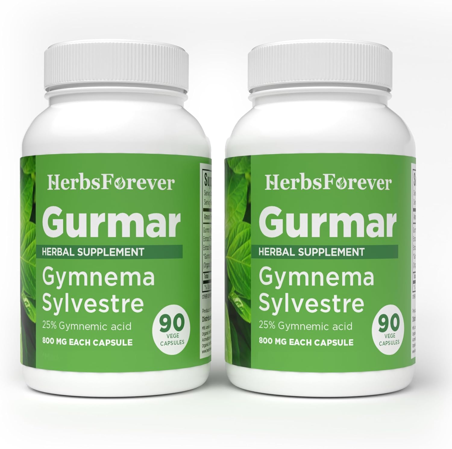 Gurmar Capsules – Gymnema Sylvestre – Herbal Supplement – 90 Capsules (Pack of 2)