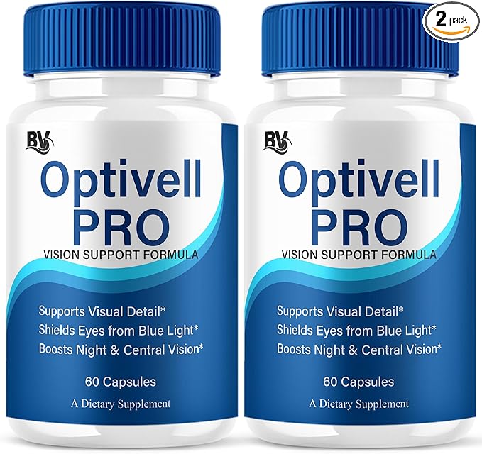 BLUE VIBE Optivell Pro Eye Health Supplement, OptivellPro Max Strength Overall Vision & Sight Wellness Supplement, Optivell Pro Advanced Vision Support and Eye Health Formula (2 Pack - 120 Capsules)