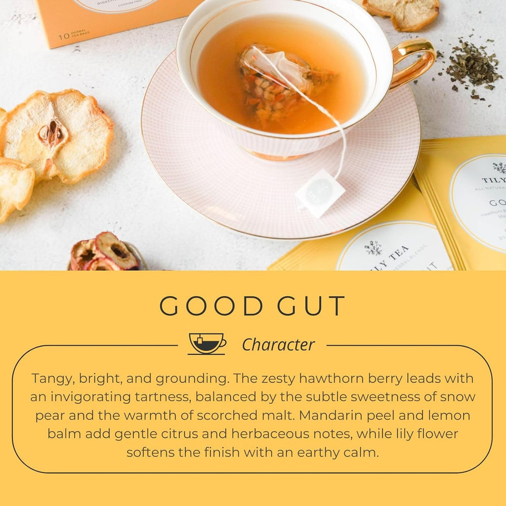 Tily Tea Good Gut Herbal Tea - Caffeine Free - 10 Plastic-Free Teabags