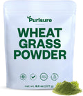 Purisure Wheatgrass Powder, 8oz, Wheat Grass Powder, Green Superfood for Salads, Smoothie and Shakes, Superfood Powder Rich in Immunity Vitamins, Fiber and Minerals, 76 Servings