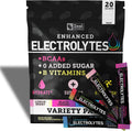 Zeal Naturals Enhanced Electrolyte Powder Stick Packs (Variety Pack - 20 Packets) Sugar Free + BCAA B-Vitamins & Pink Himalayan Salt - Keto Electrolytes, Hydration Powder