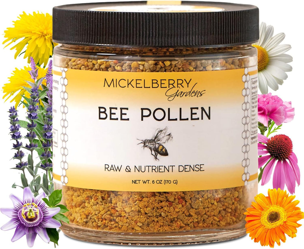 Mickelberry Gardens Bee Pollen Granules – 100% Raw, Pure Superfood Packed with Protein, Vitamins, Minerals & Antioxidants – 6 Oz