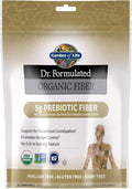 Garden of Life Dr Formulated Organic Fiber Supplement Powder Unflavored, Sugar Free, Psyllium Free Prebiotic Superfoods, Constipation Relief and Hunger Control for Men and Women, 32 Servings