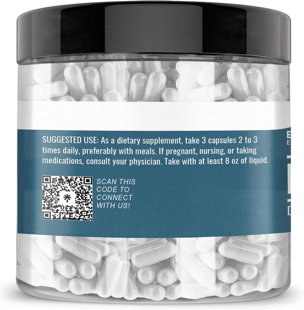 Earthborn Elements Beta-Alanine 200 Capsules, Pure & Undiluted, No Additives