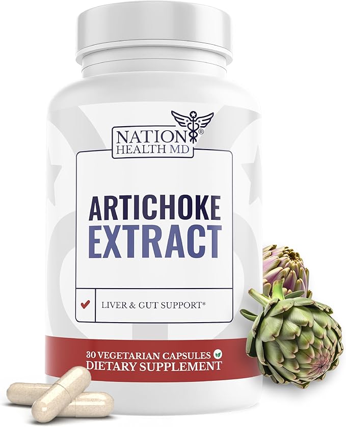 Artichoke 500 mg - Natural Artichoke Leaf Extract for Liver Health Supplement - Digestive Support for Women & Men - Vegan, Dairy & Gluten Free, Non-GMO - 30 Capsules