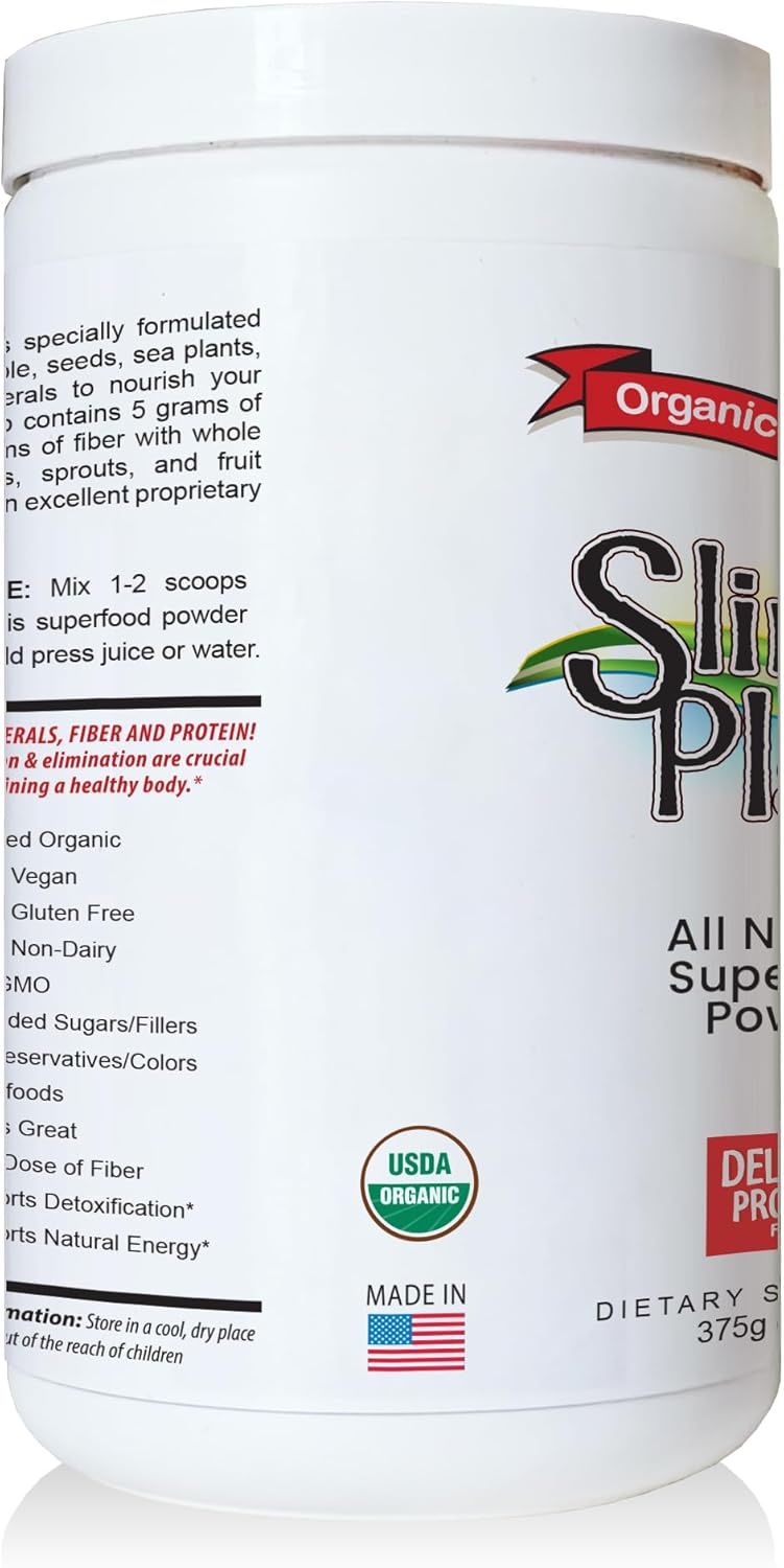 SlimPlant Pro - All Natural Superfood Protein Powder w/ 35 Vitamins, Minerals, and Whole Food-Sourced Ingredients (13.2 Ounces)