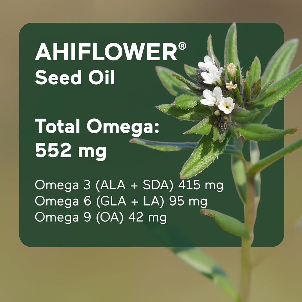 SMARTERNUTRITION Ubiquinol 100mg + Natural Plant-Based Complete Omega 3 6 9 - Clinically Studied Ahiflower® Oil - Ultra Absorption CoQ10 for Heart Support - Non-GMO - 60 Softgels[30-Day Supply]