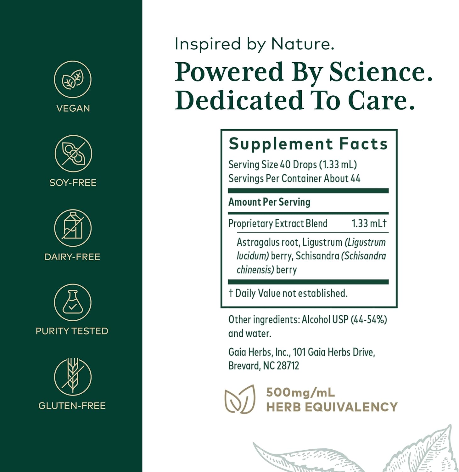 Gaia Herbs Pro 3-in-1 Immune Formula - Immune System Support Supplement* - Liquid Supplement with Astragalus Root & Schisandra Berry - 2 fl oz (44 Servings)