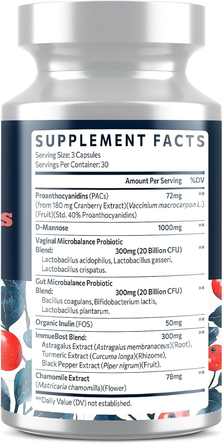 72mg PAC, Cranberry Pills for Women