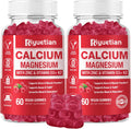 Calcium Gummies + Magnesium & Zinc with Vitamin D3 & K2, High Absorption Calcium Supplement for Bone, Teeth & Immune Support, Non GMO, Vegan, 120 Count