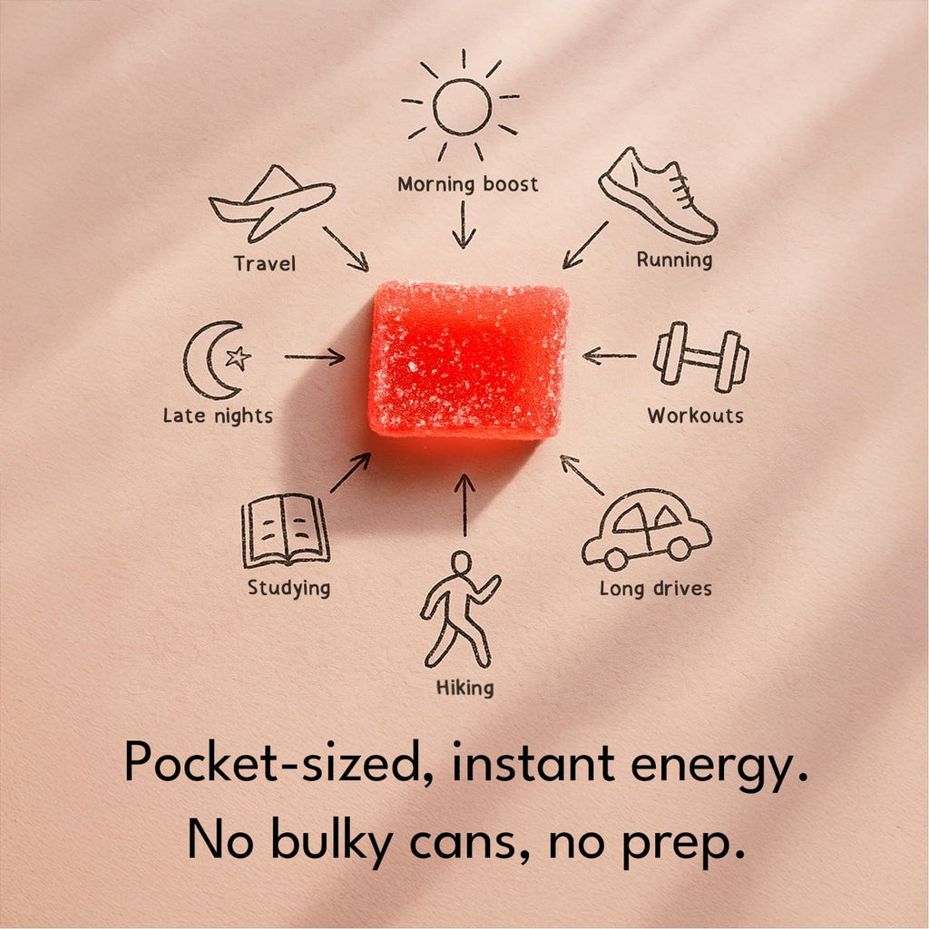 Volt Instant Energy Gummies - 100mg Caffeine per Gummy - Fast-Acting Fuel for Workout, Race + Study - Energy Drink Alternative - Caffeine Chews for Women & Men - Made in USA - Strawberry Jam - 12 Pack