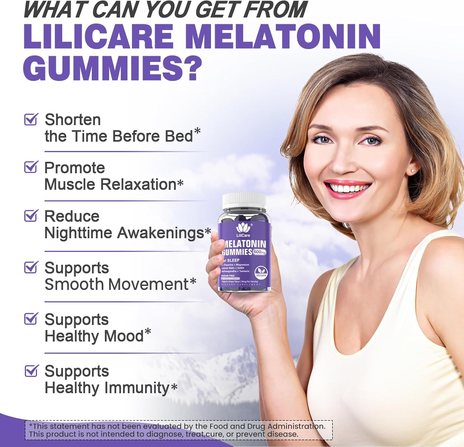 Melatonin 20mg Gummies for Adults (2 Packs) Extra Strength with L-Theanine, Ashwagandha, Magnesium, Turmeric, GABA, Lemon Balm and Chamomile for Supports Healthy Circadian Rhythm, Grape Flavor
