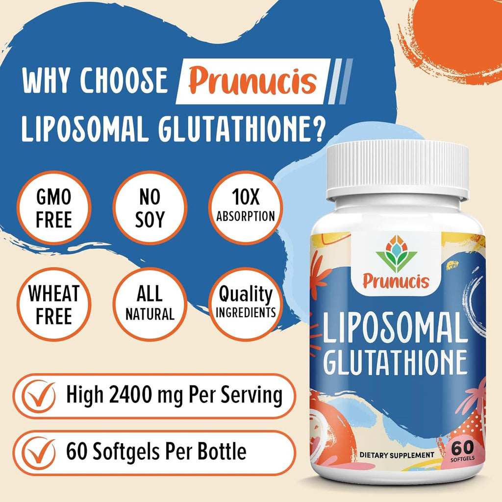2400MG Liposomal Glutathione, with Vitamin C, Milk Thistle & Alpha-Lipoic Acid, Master Antioxidants, Pure Reduced L-Glutathione - Immune System, Cell Repair, Energy, High Absorption, 240 Softgels