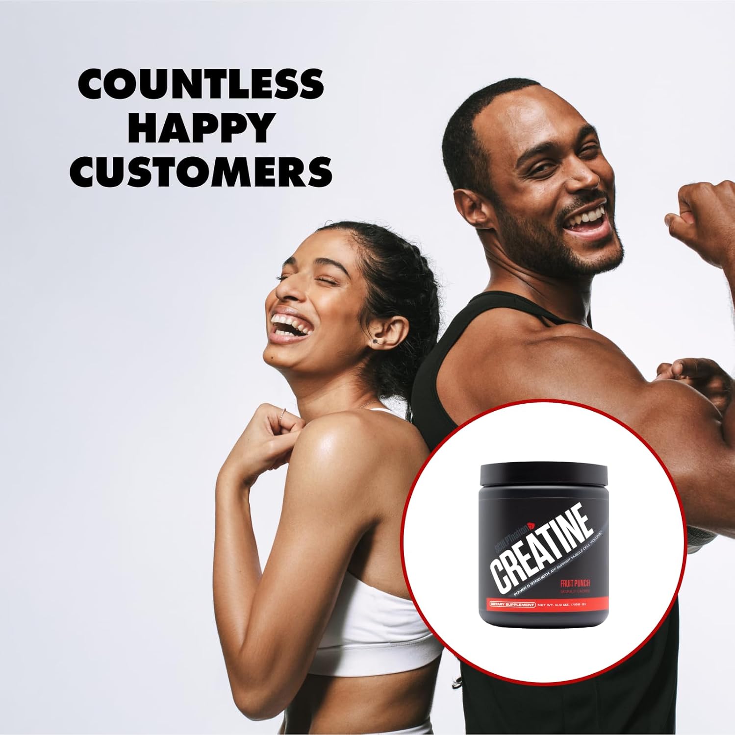 Sculpt Nation by V Shred Creatine - Premium Creatine Monohydrate Powder to Support Muscles, Energy, and Brain Function, Fruit Punch Flavored Creatine - 30 Servings