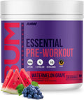 RAW Essential Pre-Workout Powder (Watermelon Grape) - Chris Bumstead Sports Nutrition Supplement for Men & Women - Preworkout Energy Powder with Caffeine, L-Citrulline, L-Tyrosine & Beta Alanine Blend