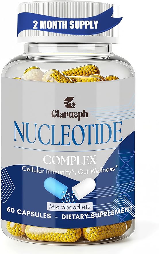 Immunity* Supplement, Immune* Nucleotide Complex Blend 400mg Including AMP, CMP, GMP, UMP, Nucleo Immune*, 60 Capsules