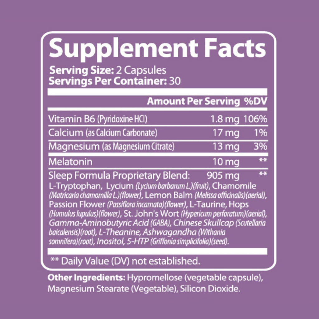 Lumen Naturals Sleep Aid for Adults, Herbal Supplement with Melatonin, Valerian Root, Magnesium, Deep Sleep Support to Promote Calm Deep Sleeping for Better Rest - 60 Capsules