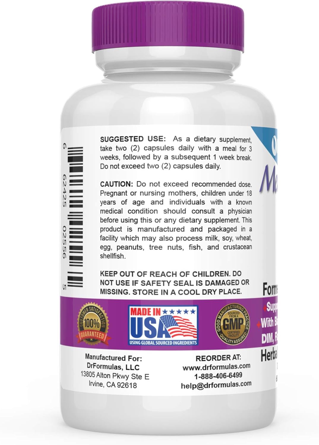 DrFormulas Menopause Supplement for Hot Flashes, Night Sweats, and Mood Swings Relief with DIM, Dong Quai, Black Cohosh, 60 Count