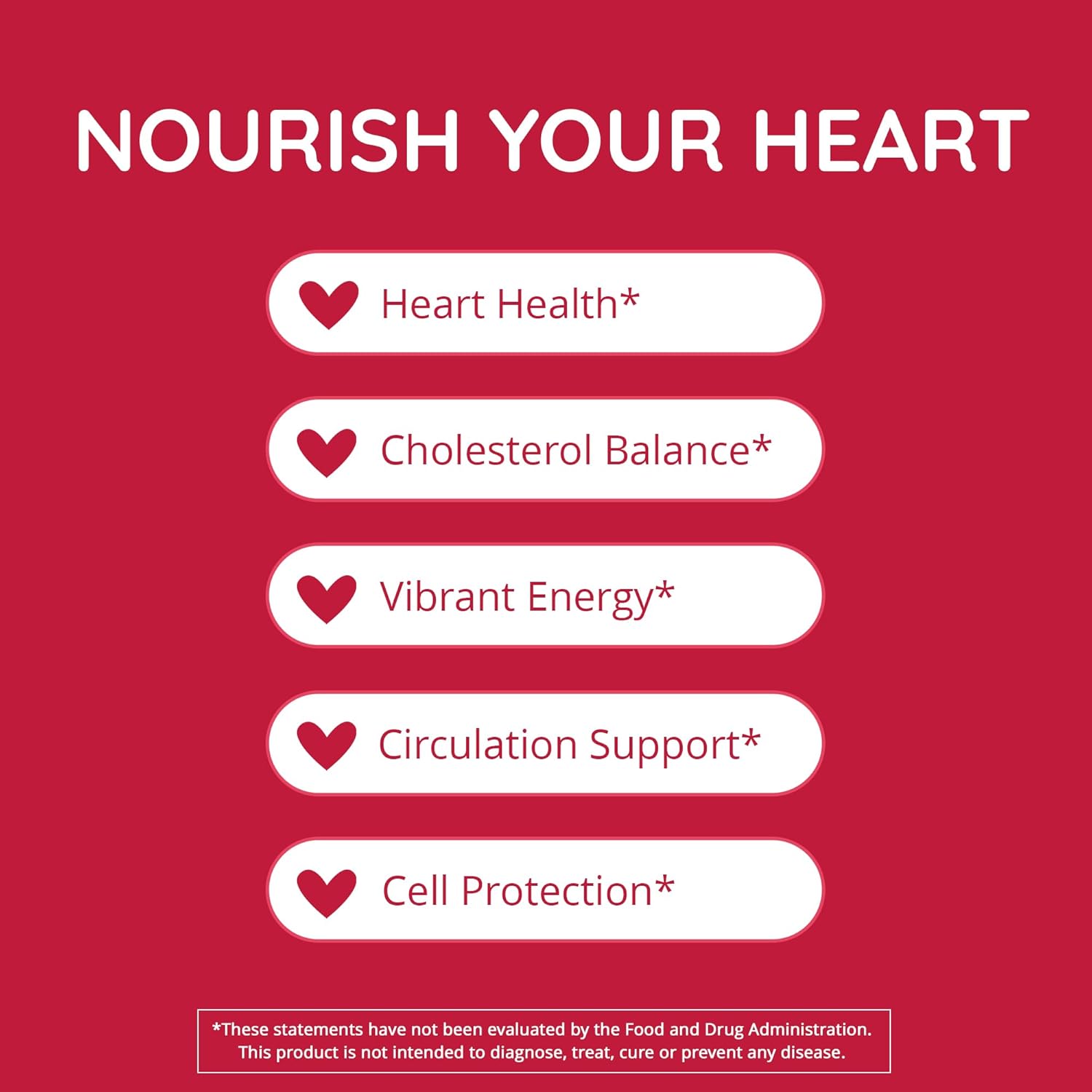 Red Yeast Rice with CoQ10 Supplement 1200 mg - Supports Cholesterol Balance, Heart Health & Circulation - Antioxidant Support with Coenzyme Q10 - Citrinin-Free, Non-GMO, Vegan, 60 Ct