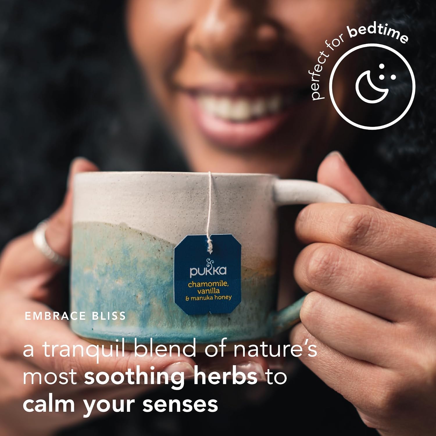 Pukka Calming Chamomile, Vanilla & Manuka Honey Organic Herbal Tea, Soothing Organic Tea Infusion Selection, Honey & Fennel Blend, Caffeine Free, 20 Total Tea Bags