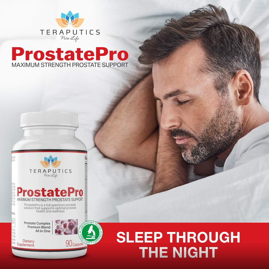 ProstatePro - 33 Herbs Saw Palmetto Prostate Health Supplements For Men | Reduce Urination | Hair Growth w/ DHT Blocker | Beta Sitosterol, Pygeum and Saw Palmetto for Men Prostate Support, 90 Capsules