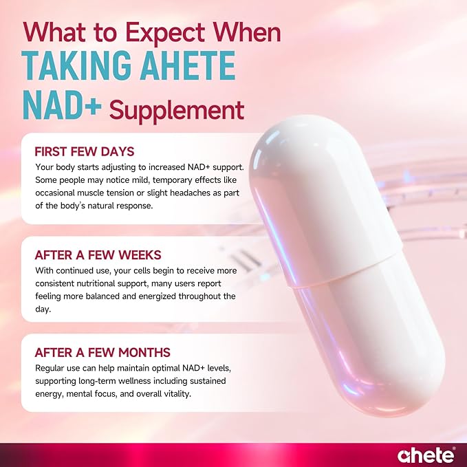 NAD Supplement with L-Ergothioneine, PQQ, Vitamin B6, and NMNH Supplement - for Cellular Health, Energy Support and Healthy Aging for Women & Men - Vegetarian, Non-GMO, Gluten Free- 90 Capsules