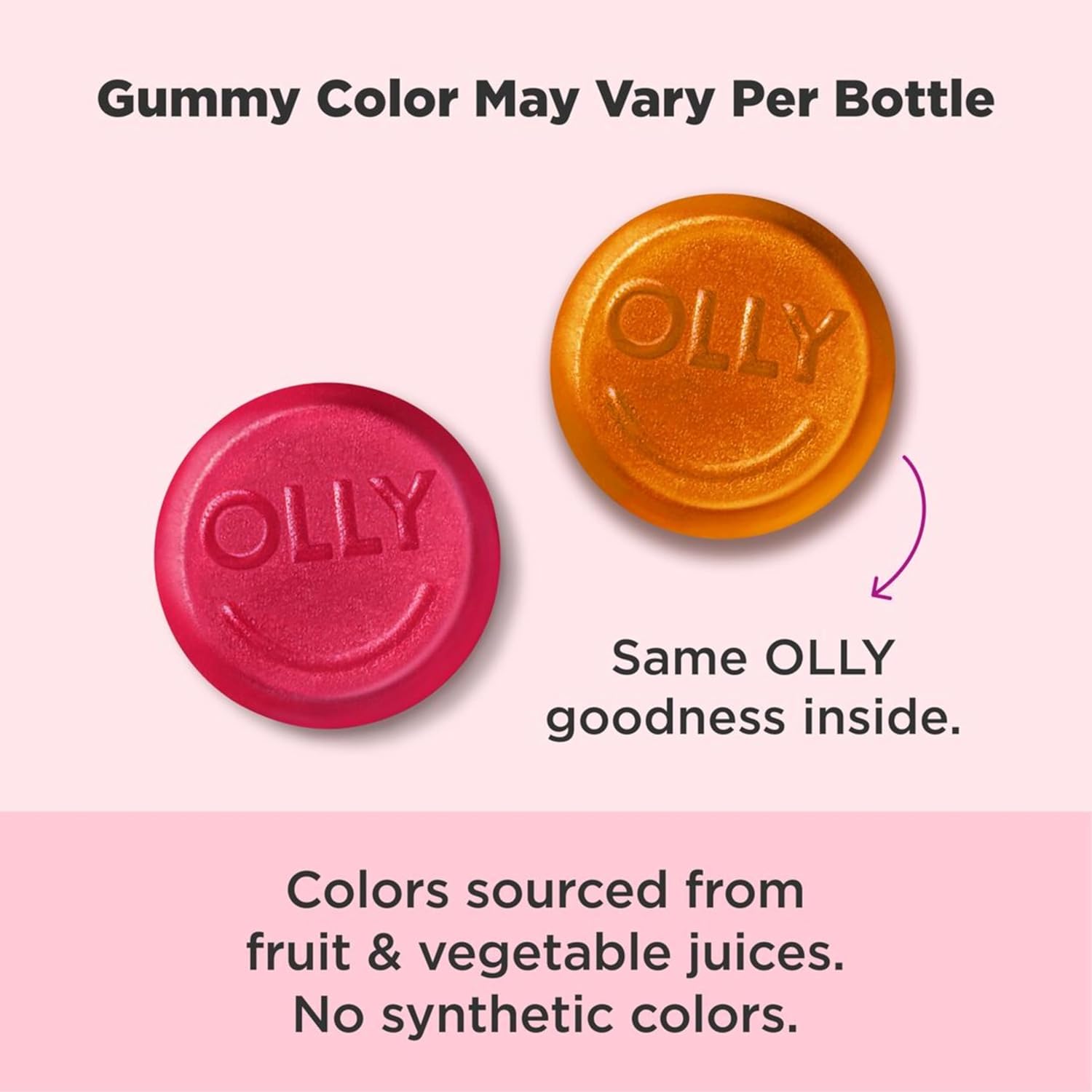 OLLY Undeniable Beauty Gummy, for Healthy Hair, Skin & Nails,* Biotin, Vitamins C & E, Keratin, Chewable Supplement, Grapefruit Flavored, 60 Day Supply - 120 Count
