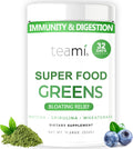 Teami Organic Super Greens Powder for Immunity & Digestion, Non-GMO Greens Superfood Powder to Support Energy, 16 superfood Ingredients, Sugar-Free Veggie Powder for Juice & Smoothie, 32 Servings