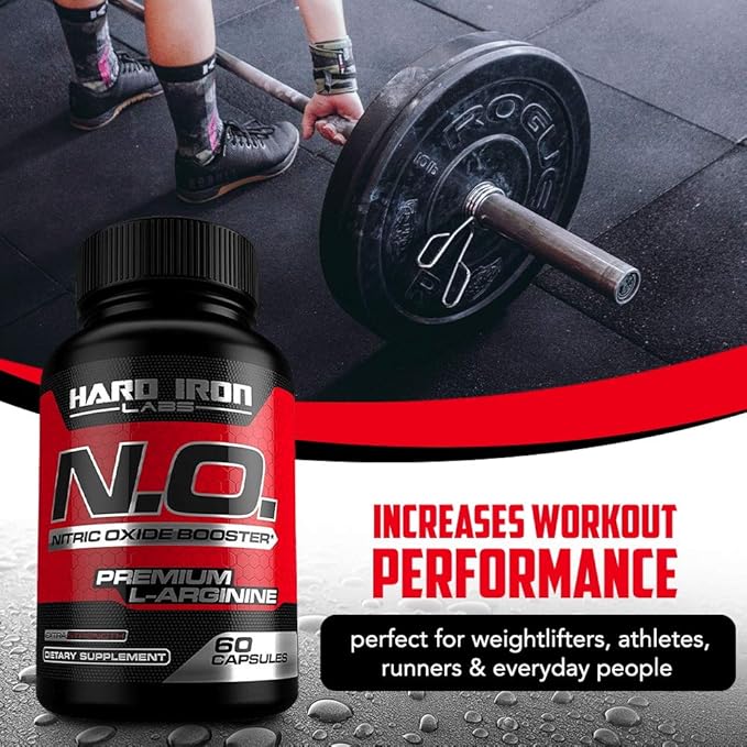 N.O. Nitric Oxide Booster 3000mg with L-Arginine, L-Citrulline - Non-GMO, Gluten-Free, Vegan - Pre-Workout Supplement for Muscle Growth, Stamina, Energy, Pumps, Vascularity - 60 Capsules