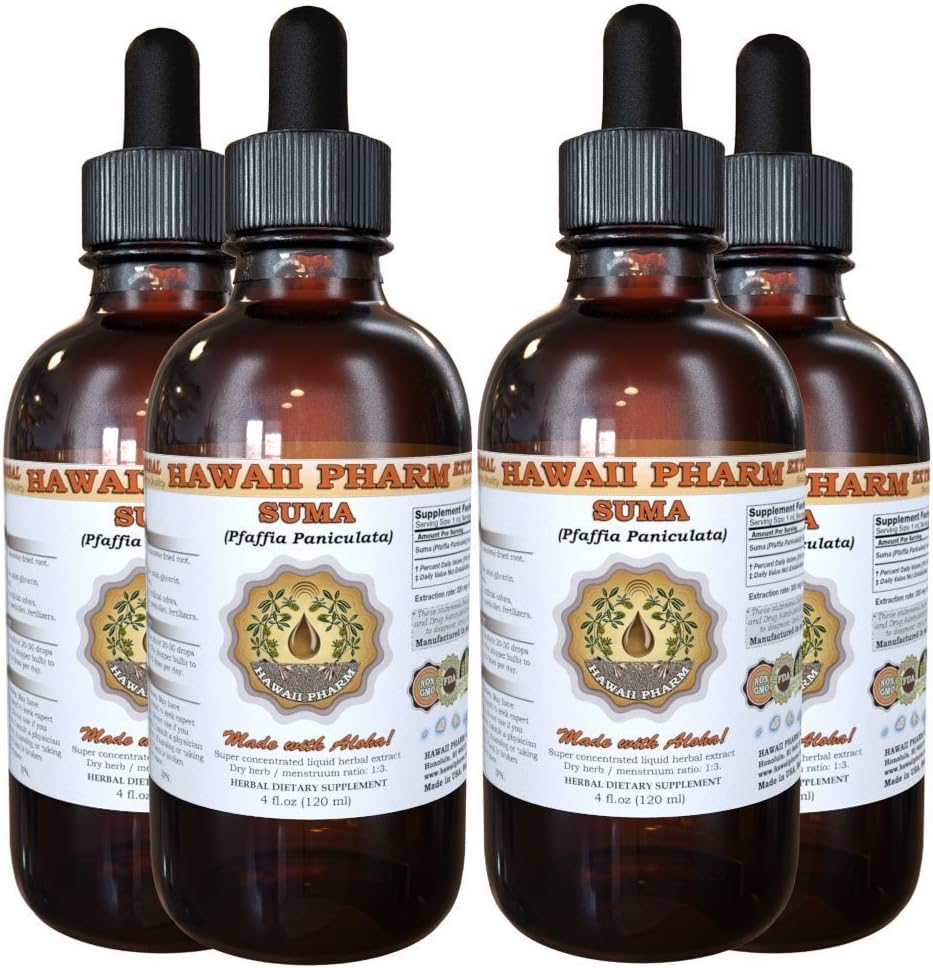 Suma (Pfaffia Paniculata) Liquid Extract 4x4 fl.oz