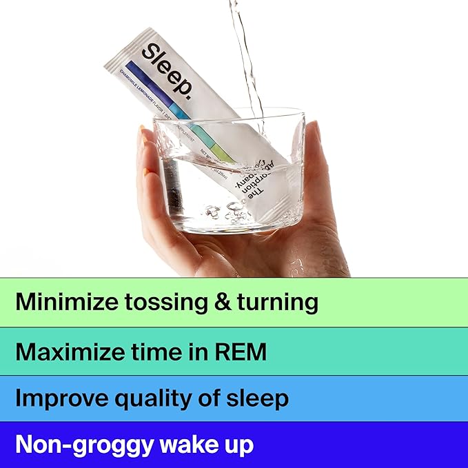 Calm Drink Mix - Supports Cortisol Regulation and Mood - Watermelon Lemonade Flavor & Sleep Aid Powder - Free Natural Supplement to Reduce Stress and Improve Sleep Quality Chamomile Lemonade Flavor