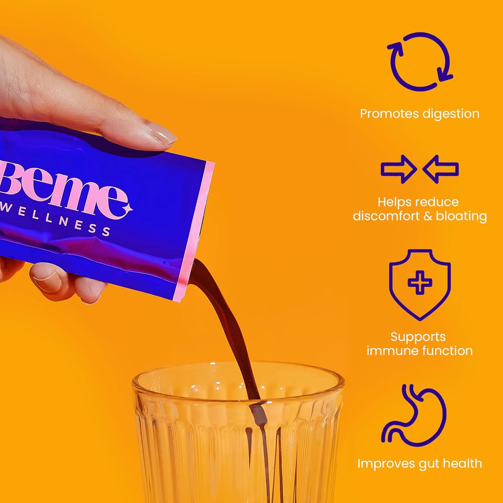 BeMe Liquid Probiotics for Digestive Health, 3-in-1 Post, Pre and Probiotics Supplement for Gut Health - 2X Faster Absorption with Inulin, B. lactis, Totipro to Provide Bloating Relief for Women