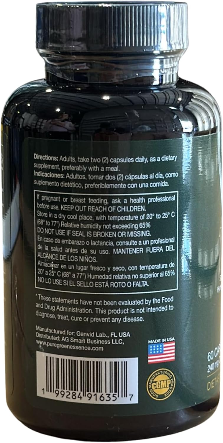 Anti-Ageing with Colombian Green Coffee Extract, Hydrolyzed Collagen, and Vitamin C (60 Capsules)