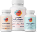 Fertility Trio | Prenatal Vitamin + DHA & Fertility Booster | Choline, Folate, Omega 3, Coq10, NAC, 26+ Vital Nutrients | Dietitian-formulated, Non-GMO, 3rd Party Tested, 30 Servings