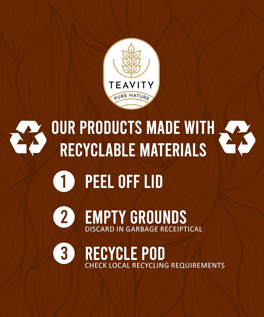 Organic Yerba Roasted Mate Tea Pods for Keurig by Teavity (36 Tea Pods)