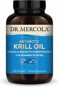 Dr. Mercola Antarctic Krill Oil - 1,000 mg - Omega-3 Supplement with EPA & DHA - Supports Brain, Heart, Joint & Immune Health - GMO-Free, Gluten-Free & Soy-Free - 180 Capsules (90 Servings)