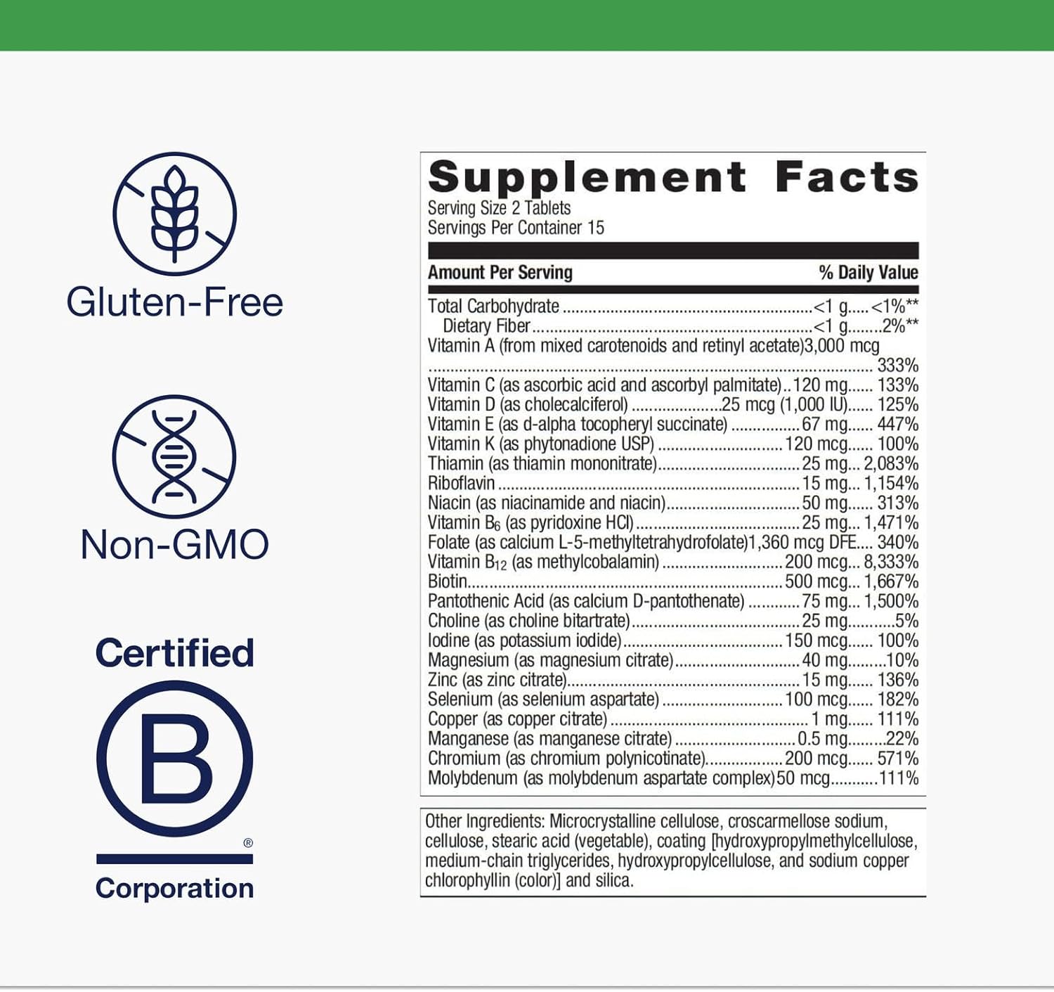 Metagenics PhytoMulti Multivitamin Tablets - for Healthy Aging, Cellular Health & Overall Wellness - for Men & Women - 20+ Essential Vitamins & Minerals - with Vitamin B6, Lutein, Zinc - 30 Tablets