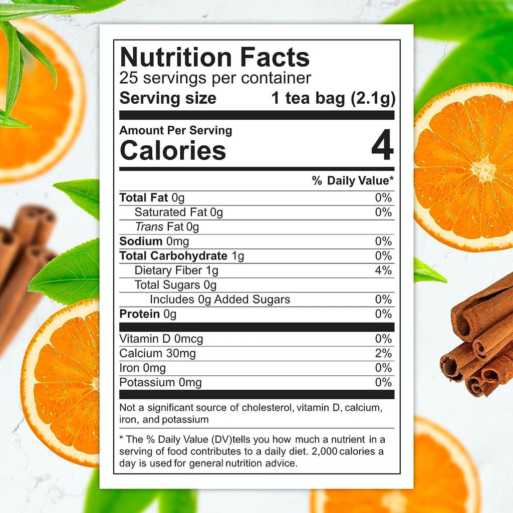 Total Tea SIimming Detox Tea Caffeine Free - 25 Day Detox - Herbal Tea with Chamomile, Hibiscus Tea & Ginger Root for Colon Cleanse – Natural Citrus & Cinnamon Fruit Tea for Digestive Health