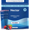 Nectar Calm Magnesium Glycinate Drink Mix - Sugar Free & Zero Calorie - with Organic Ashwagandha, Vitamin D, L-Theanine, Hydrating Electrolytes - Relax, Focus & Calm - Non-GMO (Berry 30 Sticks)