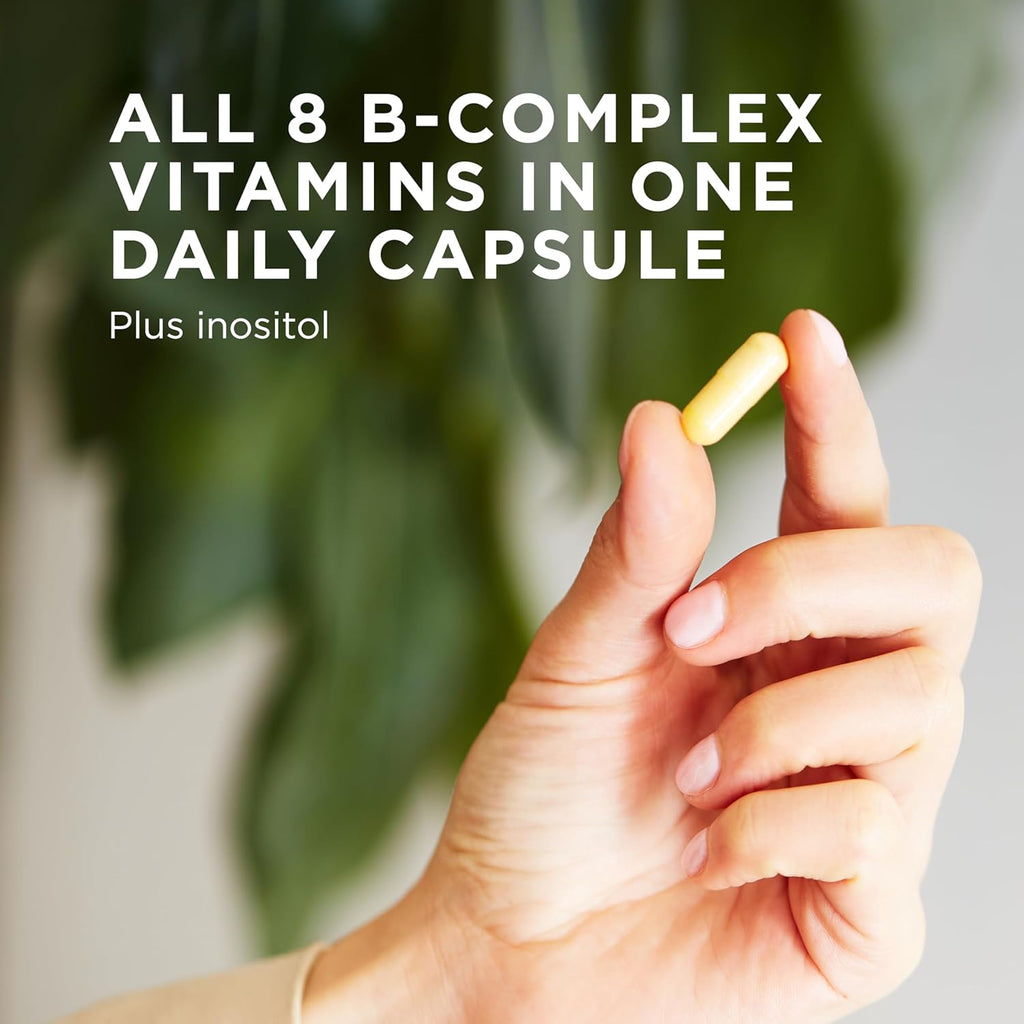 Solgar B-Complex "100", 100 Vegetable Capsules - Nervous System Support - Supports Energy Metabolism - Non-GMO, Vegan, Gluten Free, Dairy Free, Kosher - 100 Servings