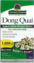 Nature's Answer Dong Quai Root 1000mg | Dietary Supplement | Supports Female Hormone Balance | Non-GMO, Vegan, Kosher Certified & Gluten-Free | Vegetarian Capsules 90ct