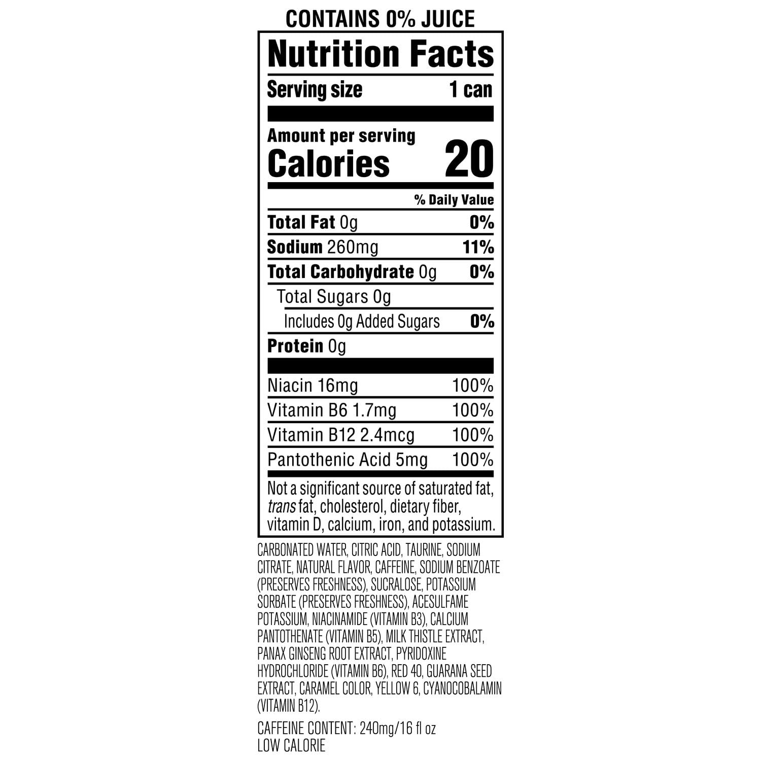Rockstar Pure Zero Energy Drink,Watermelon Kiwi, 0 Sugar, with Caffeine and Taurine, 16oz Cans (12 Pack) (Packaging May Vary)