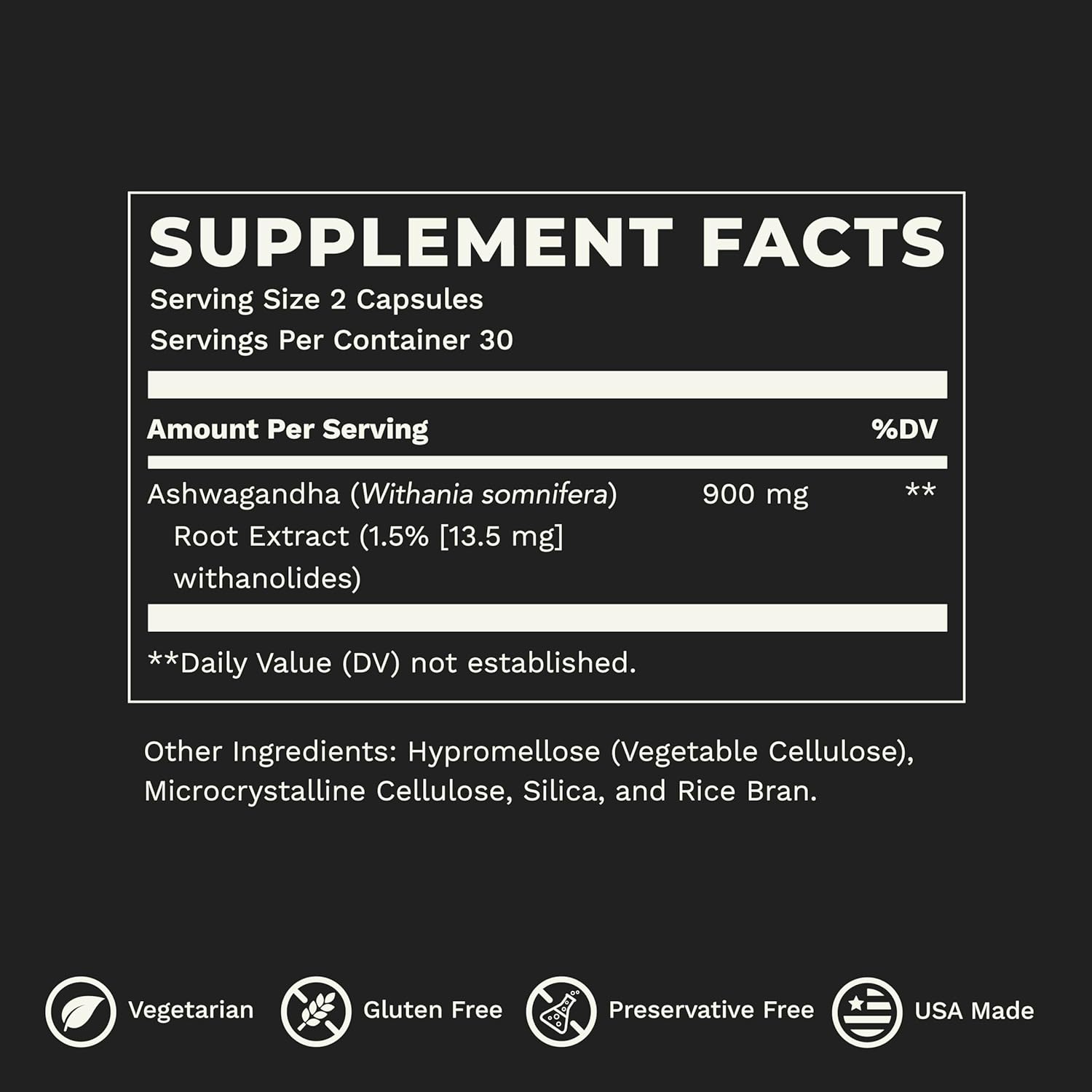 LifeSeasons Essentials Ashwagandha - Stress & Sleep Support Supplement - Calm & Focused Mind - Improves Athletic Performance & Brain Function - 900mg per 2 Capsules - 60 Capsules