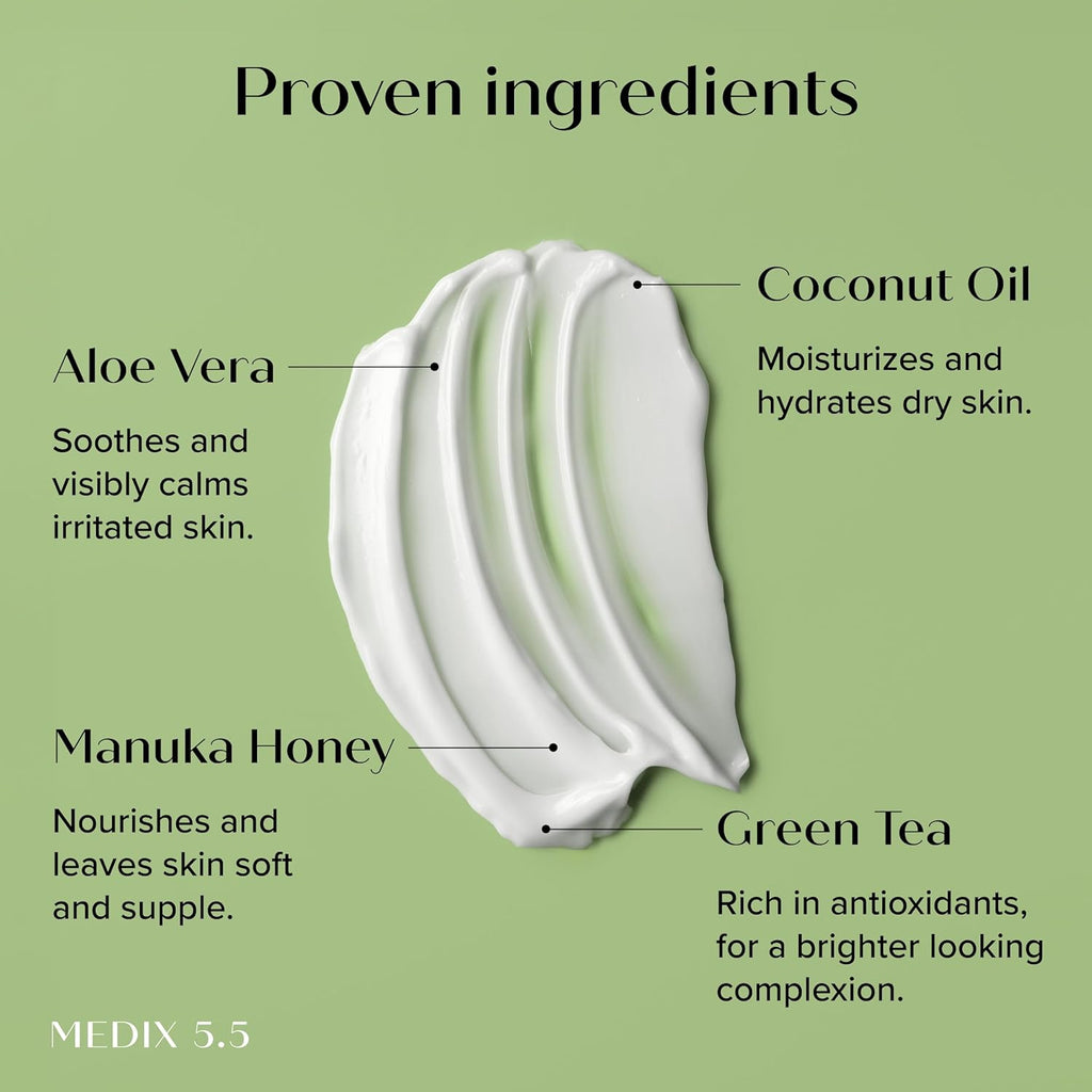 MEDIX Coconut Body Lotion + Manuka Honey Cream | Natural Coconut Oil Lotion For Women & Men | Moisturizer Cream Body Butter Skin Care Balm For Stretch Marks, Cellulite, & Dry Skin, 15 Fl Oz