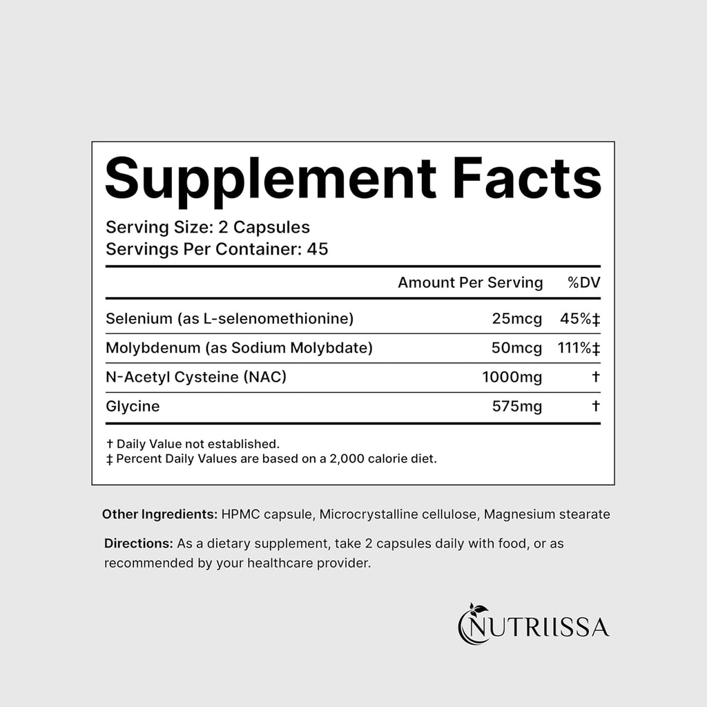 Nutriissa Neuron-NAC 1600mg - Antioxidant & Immune Support - EPEB Certified for Purity & Potency - 90 Capsules