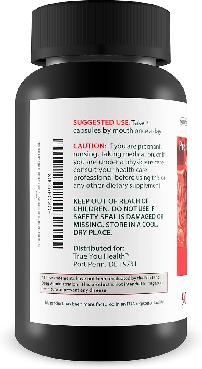 Healthy Blood Flow Circulation Support - Our Best Blood Circulation Blood Flow Supplement - Aid Healthy Circulation - Herbal Omega Blood Health Circulatory Support Formula Natural BP Support Formula