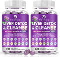 Liver Cleanse Detox & Repair - Herbal Liver Support Milk Thistle Supplement, 7500mg Strength Liver Health Support with Silymarin Artichoke Extract Dandelion Beet TUDCA Choline NAC, 120 Vegan Softgels