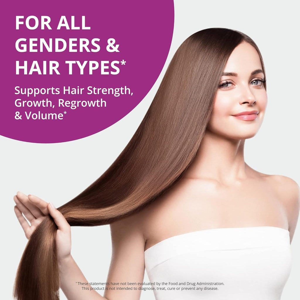 HairXtra - Hair Growth Vitamin for Faster Hair Growth - 60 Vegan Capsules - Natural Hair Thickening with Biotin, Zinc, MSM, B Vitamins, Choline - Hair Supplement, Hair Regrowth | 1 Month Supply