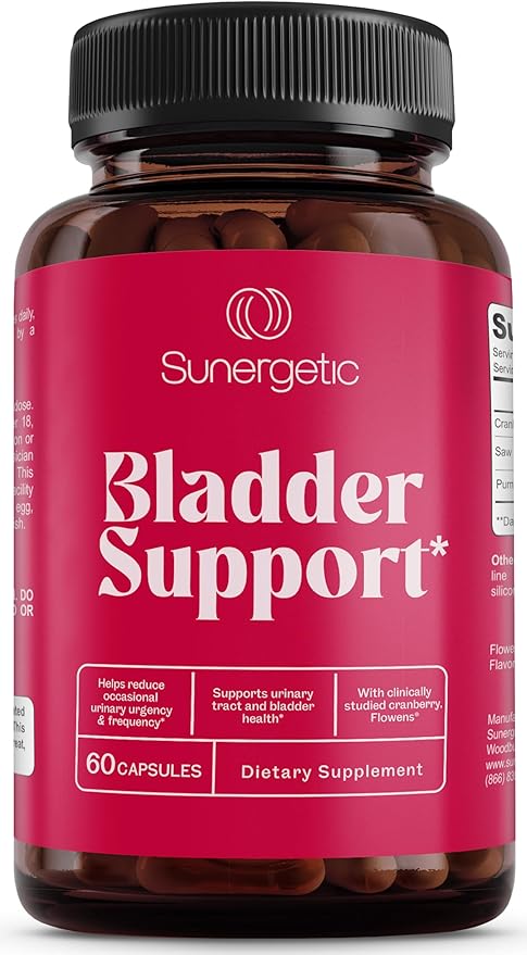 Premium Bladder Support Supplement – Bladder Control Supplement for Occasional Urinary Urgency, Frequency & Leakage – With Clinically Studied Cranberry, Pumpkin & Saw Palmetto - 60 Capsules