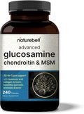 Glucosamine Chondroitin MSM Supplement, 240 Capsules | 10-in-1 Joint Supplements for Men & Women – with Hyaluronic Acid, Collagen, Glucosamine Sulfate, Turmeric, Boswellia, & More – Non-GMO